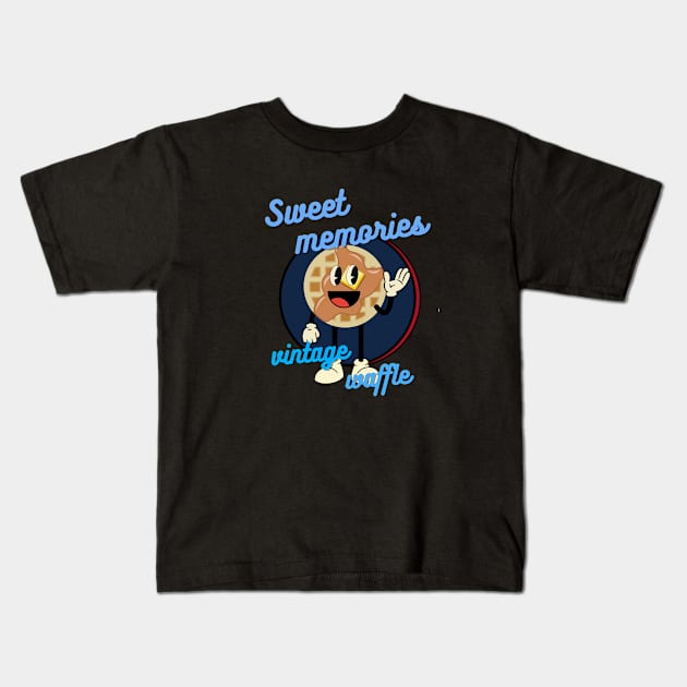 Sweet Memories: Vintage Waffle Kids T-Shirt by PoiesisCB